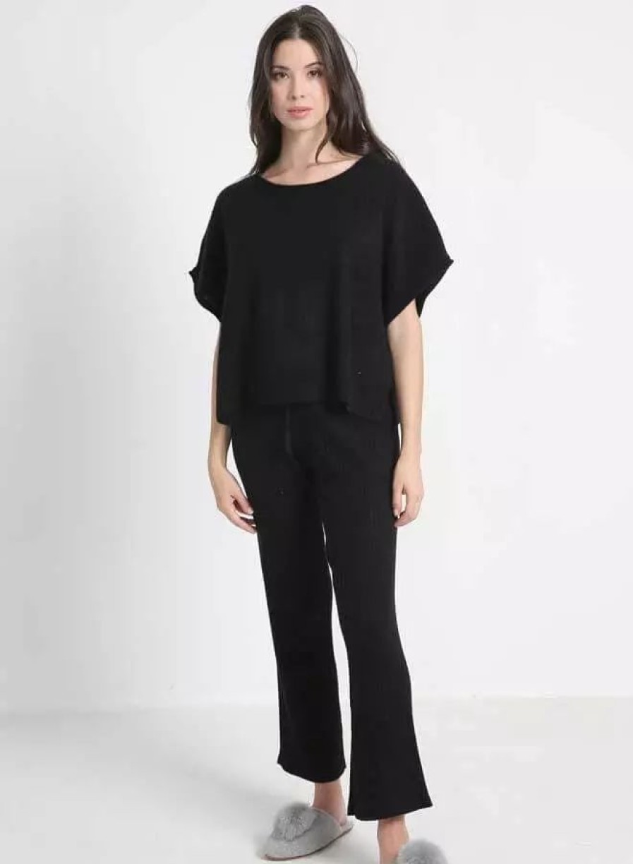 Bottoms * | Minnie Rose Cotton/Cashmere Ribbed Pants