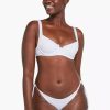 Swimwear * | Vitamin A Elle Adjustable Tie Side Bottom White Ecotex