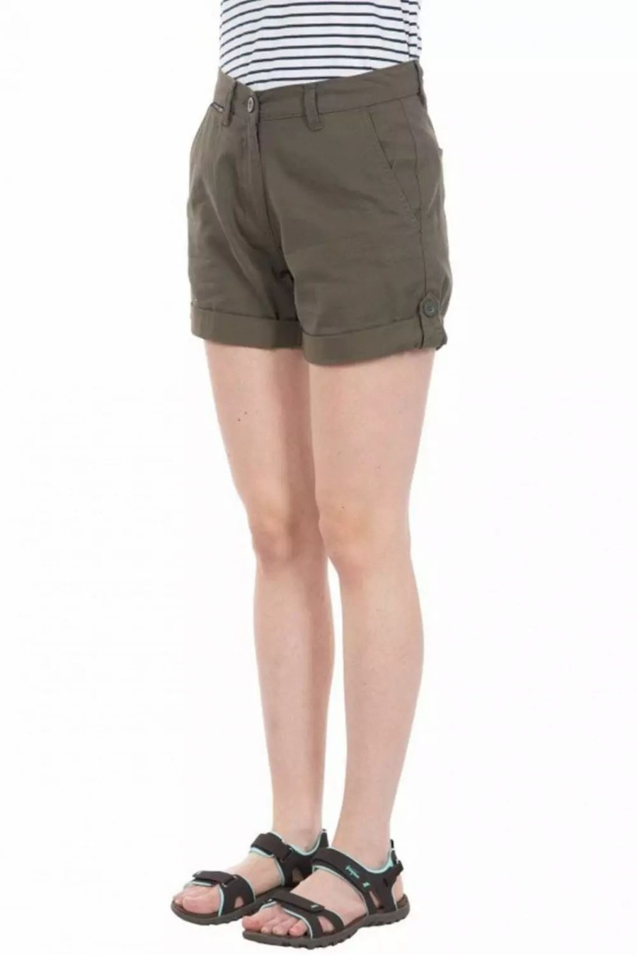 Bottoms * | Trespass Womens/Ladies Rectify Adventure Shorts Moss