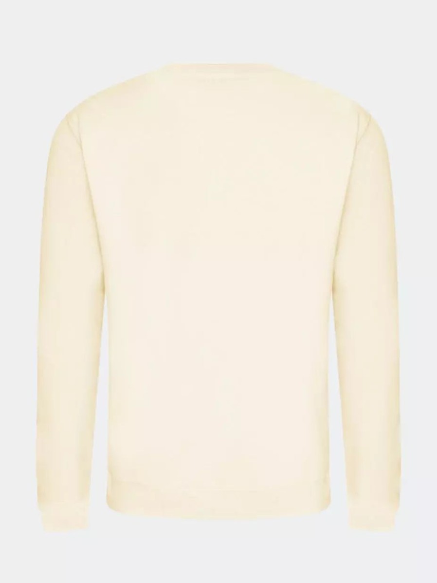 Sweatshirts & Sweaters * | Awdis Just Hoods Awdis Unisex Crew Neck Plain Sweatshirt Cream