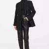 Bottoms * | Anine Bing Ecky Leather Trouser Black