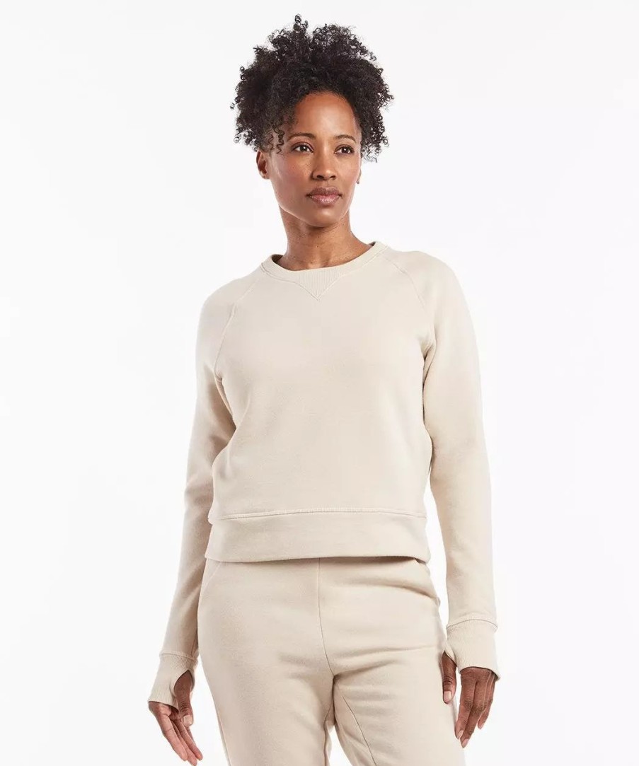 Sweatshirts & Sweaters * | Public Rec Luxe Fleece Crew | Women'S Ivory