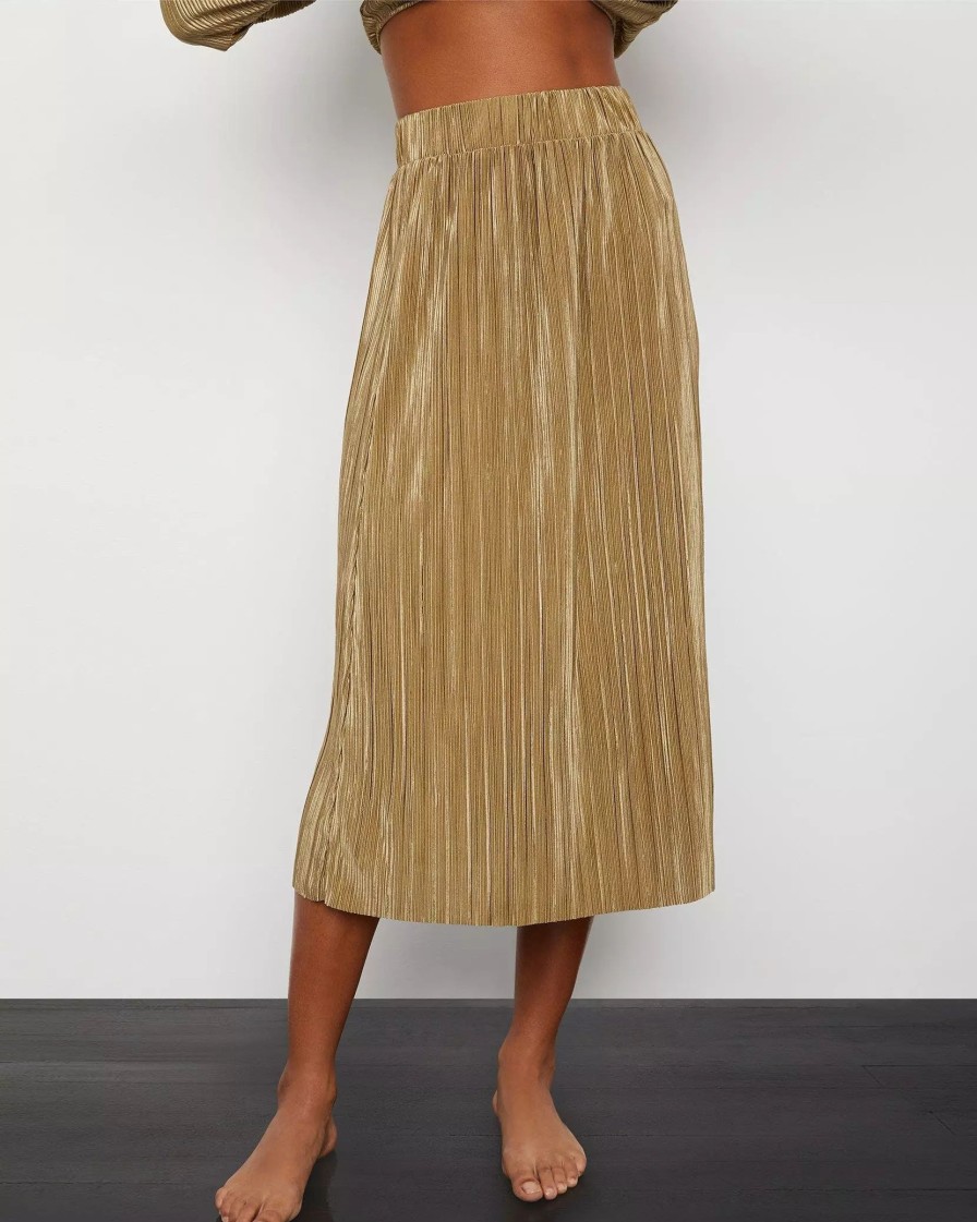 Skirts * | Onia Pull On Midi Skirt Light Olive