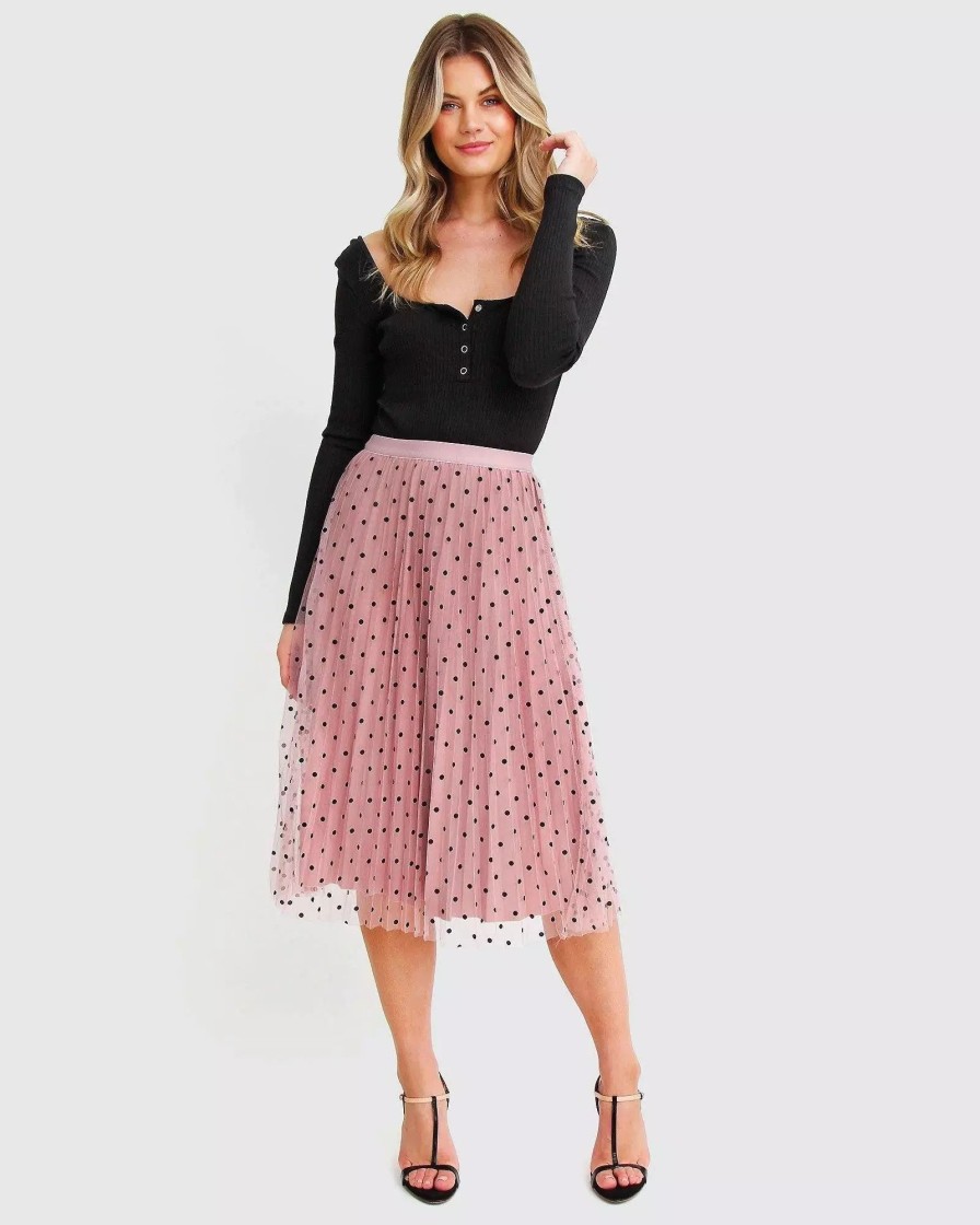 Skirts * | Belle & Bloom Mixed Feeling Reversible Skirt Pink