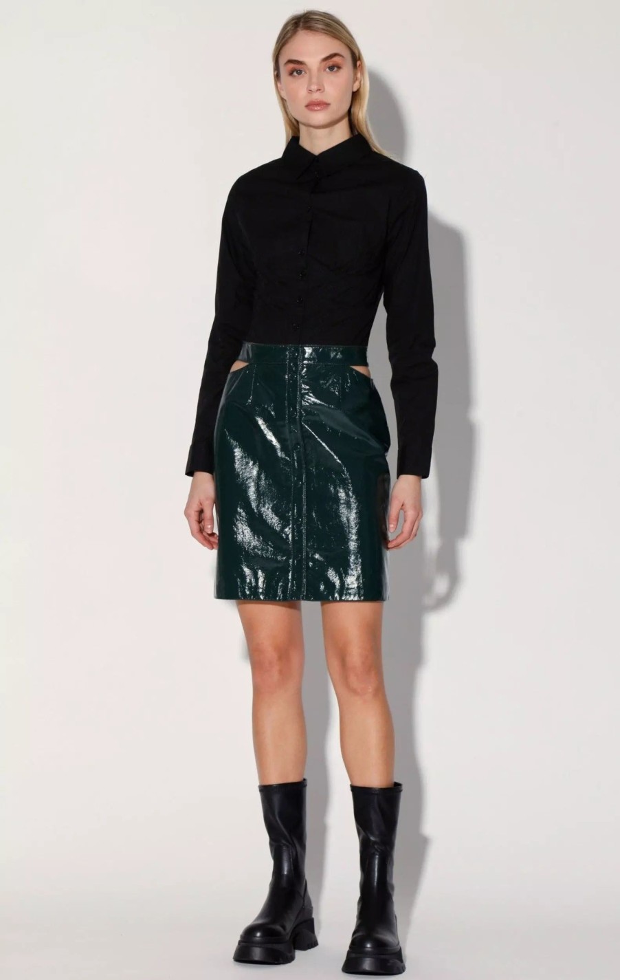 Skirts * | Walter Baker Viola Skirt Hunter Patent