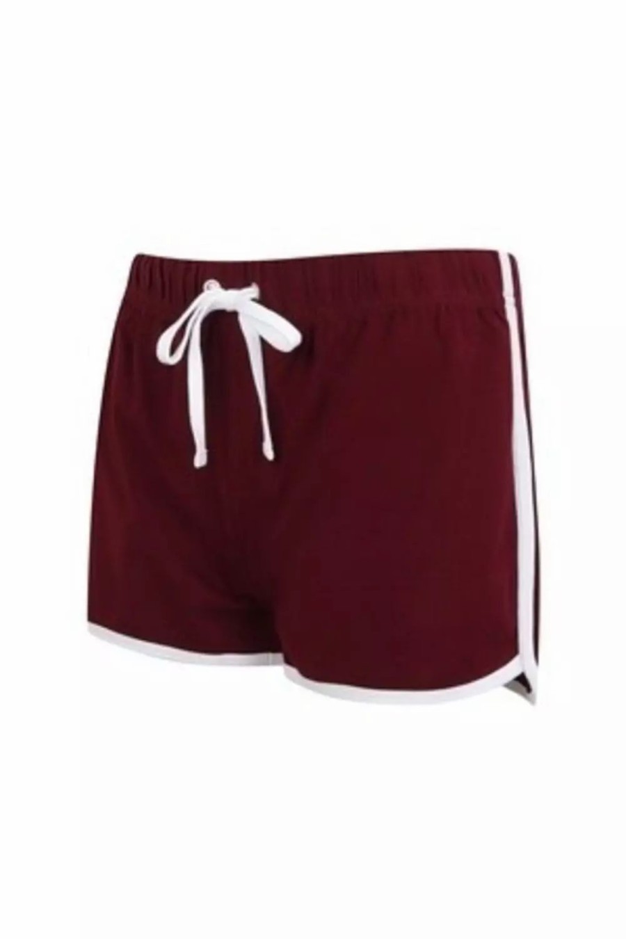 Bottoms * | Skinni Fit Womens/Ladies Retro Training/Fitness Sports Shorts ( ) Burgundy/ White