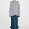 Skirts * | Anine Bing Ar Silk Skirt Steel Blue