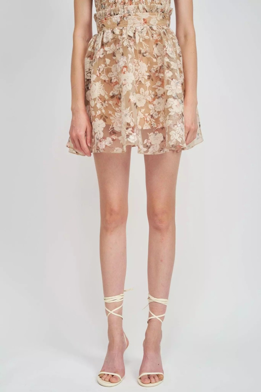 Skirts * | En Saison Remy Mini Skirt Peach