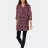 Dresses * | Sohuman Louisa Mini Dress With Printed Flowers Red Wine