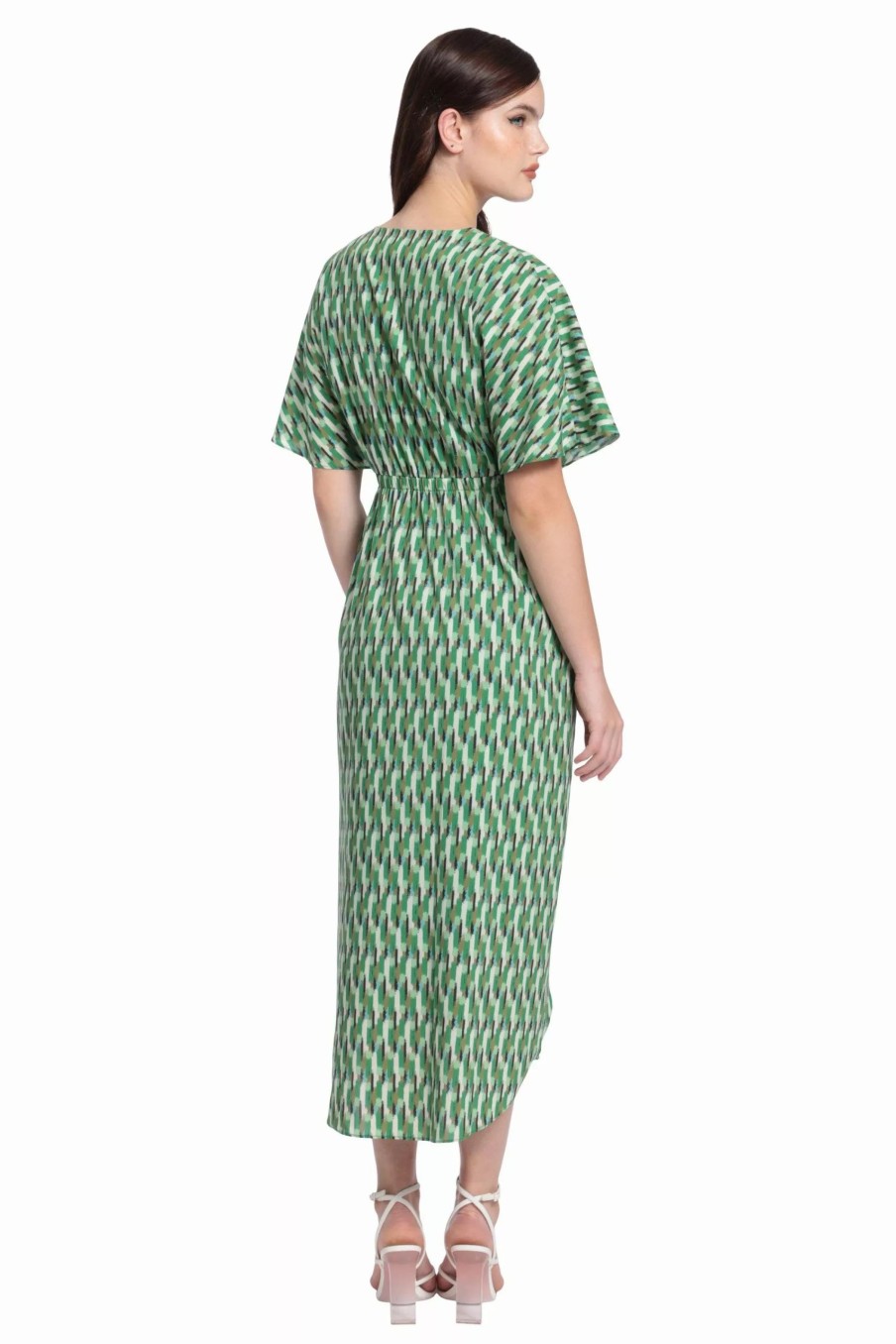 Dresses * | Maggy London Kalsi Dress Ivory/Green Apple