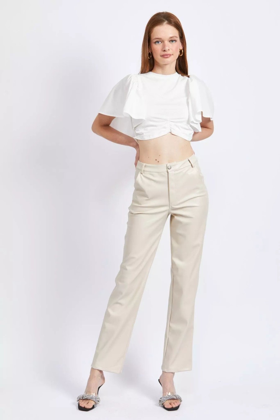 Bottoms * | En Saison Rylee Pants Ecru