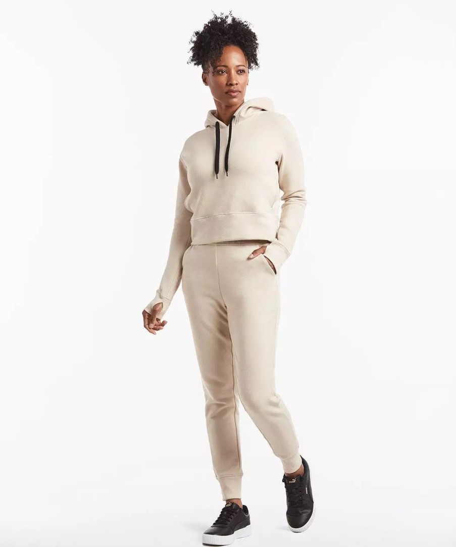 Sweatshirts & Sweaters * | Public Rec Luxe Fleece Cropped Hoodie | Women'S Ivory