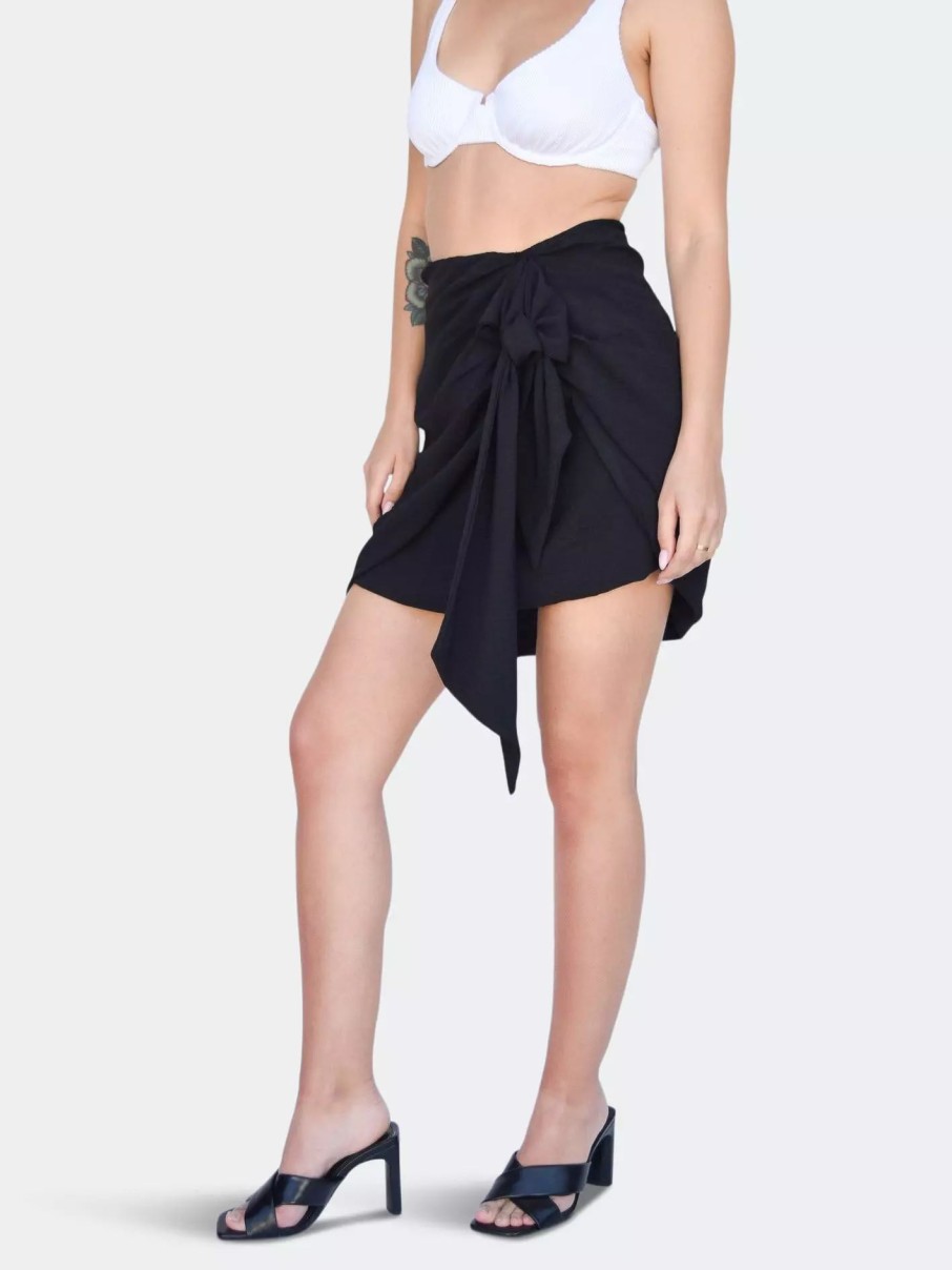 Bottoms * | Aya Officials Bora Bora Skirt Black