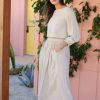 Bottoms * | Rachel Pally Linen Olivia Skirt Natural