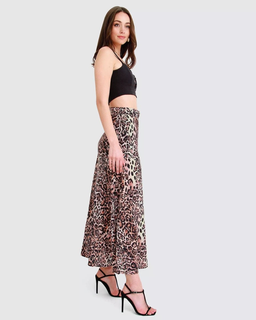 Skirts * | Belle & Bloom Ocean Drive Belted Maxi Skirt Brown