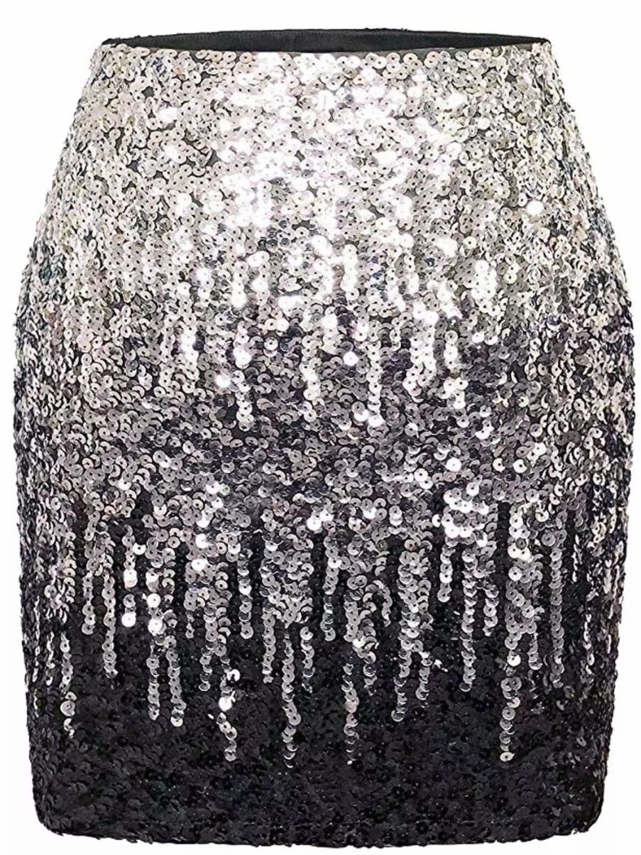 Skirts * | Anna-Kaci Sequin Stretchy Party Mini Skirt