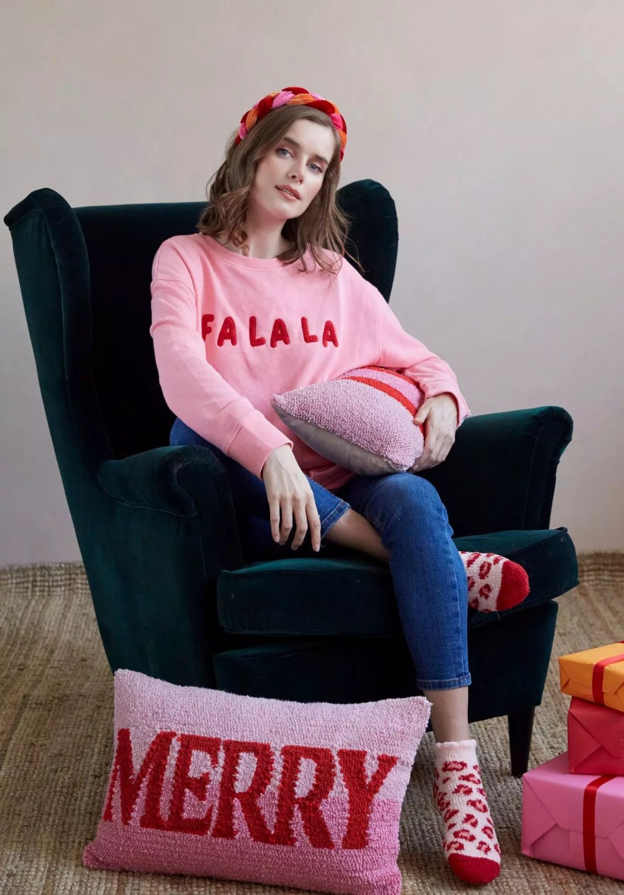 Sweatshirts & Sweaters * | Shiraleah "Fa La La" Sweatshirt Bubble Gum