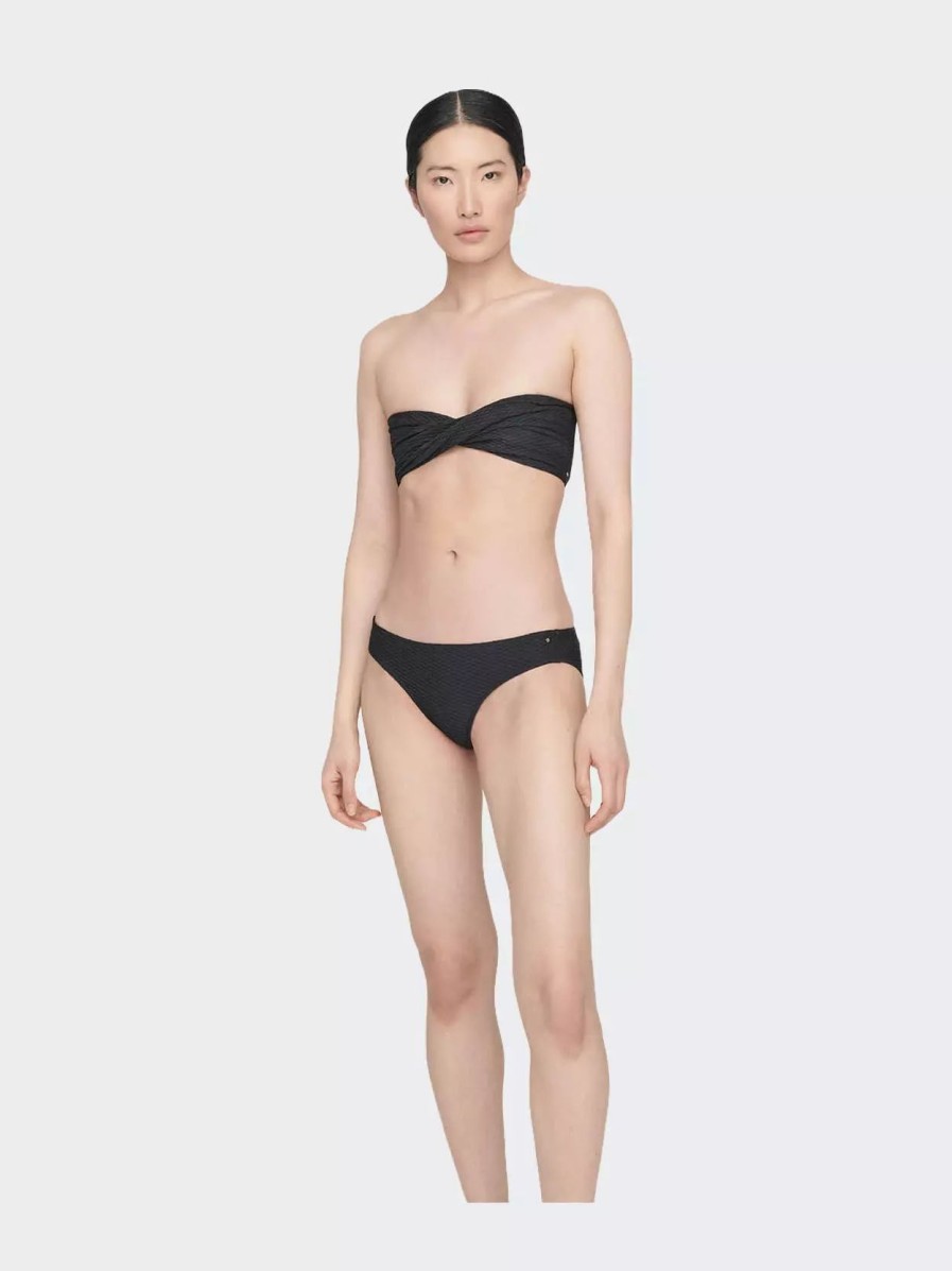 Swimwear * | Anine Bing Riza Bikini Bottom Black