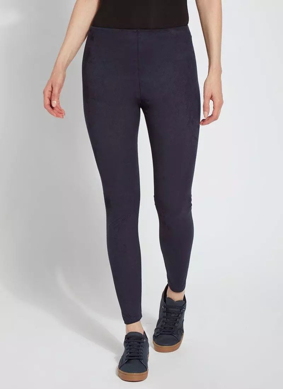 Bottoms * | Lysse Hi Waist Light Weight Vegan Suede Legging (28.5 Inseam) True Navy