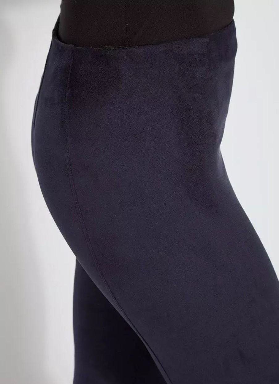 Bottoms * | Lysse Hi Waist Light Weight Vegan Suede Legging (28.5 Inseam) True Navy