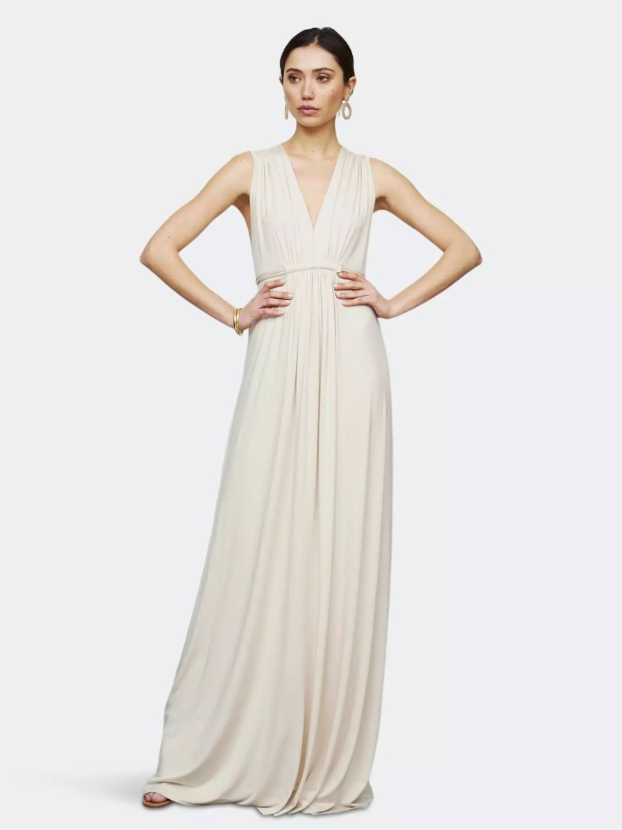 Dresses * | Rachel Pally Long Sleeveless Caftan Cream