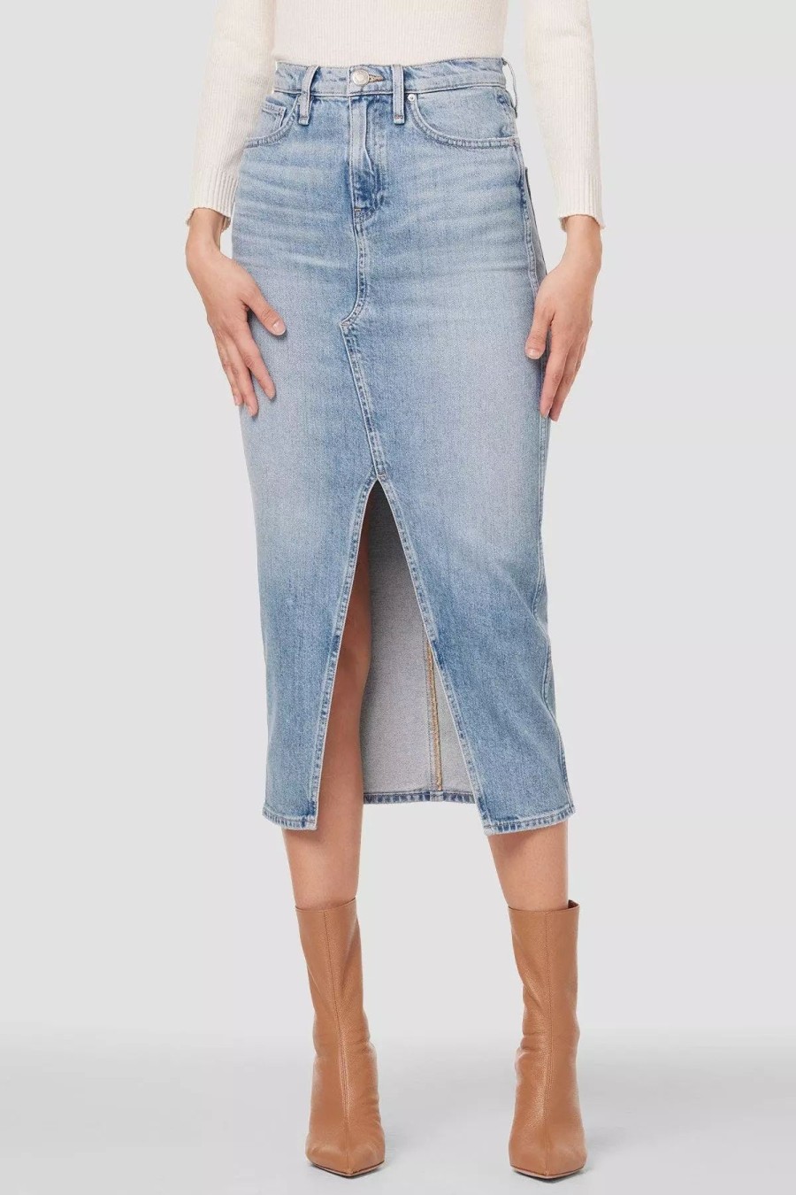 Bottoms * | Hudson Jeans Reconstructed Skirt Offshore