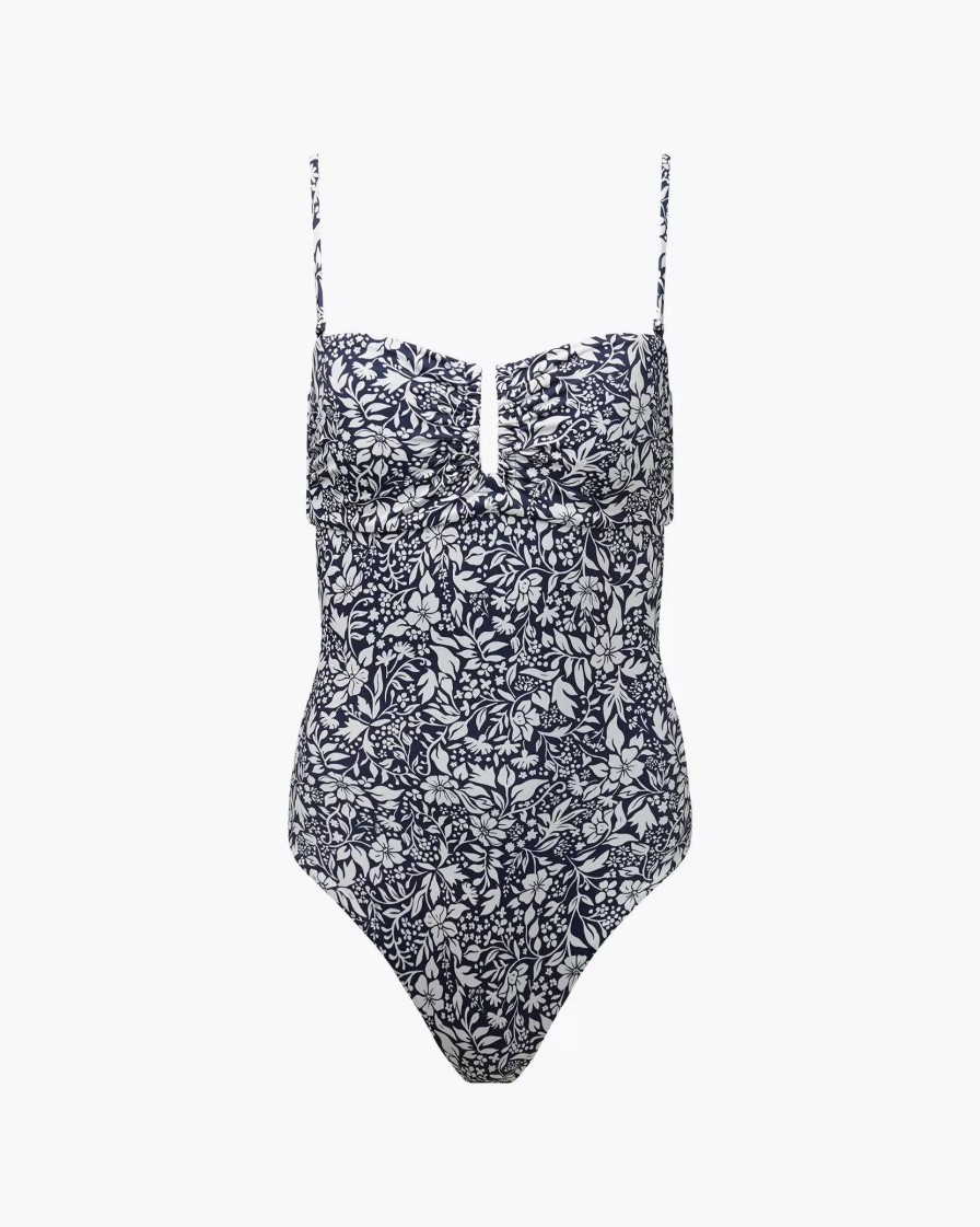 Swimwear * | Onia Pauline One Piece Navy/White