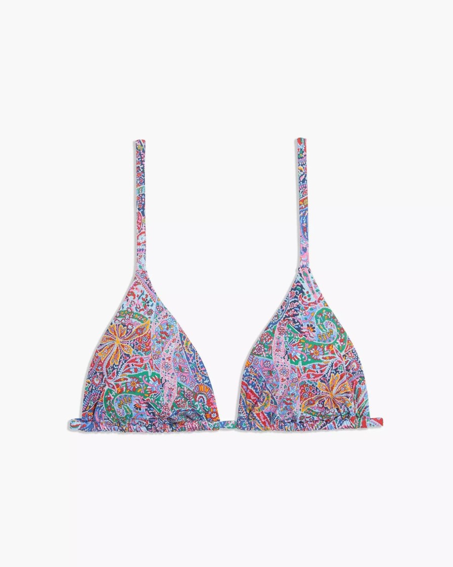 Swimwear * | Onia Alexa Bikini Top Lavender Multi Paisley