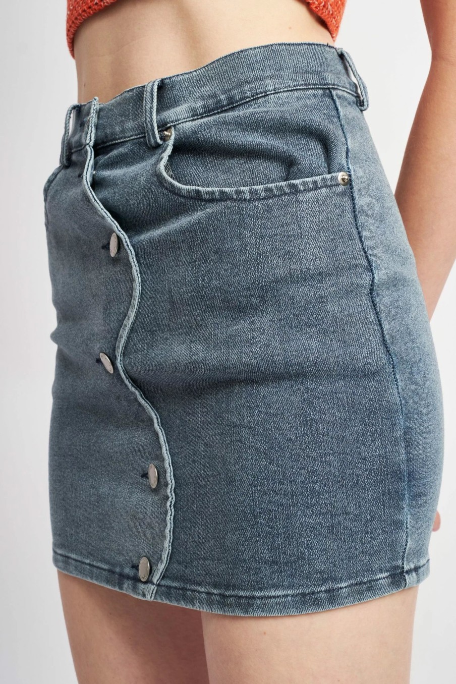 Skirts * | Emory Park Sabrina Mini Skirt Denim