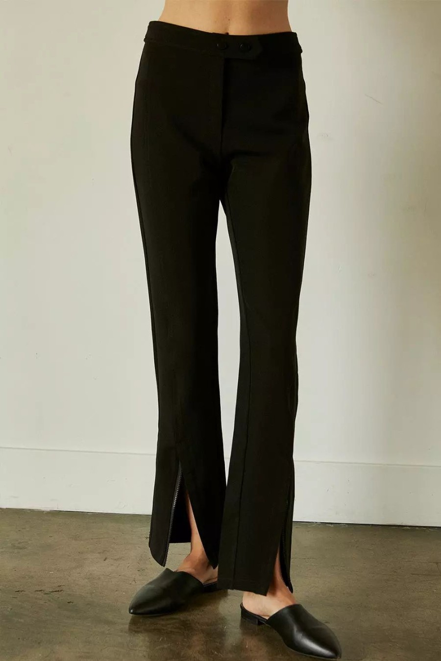 Bottoms * | Crescent Tamera Front Slit Pants