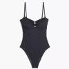 Swimwear * | Onia Pauline One Piece Black Zebra