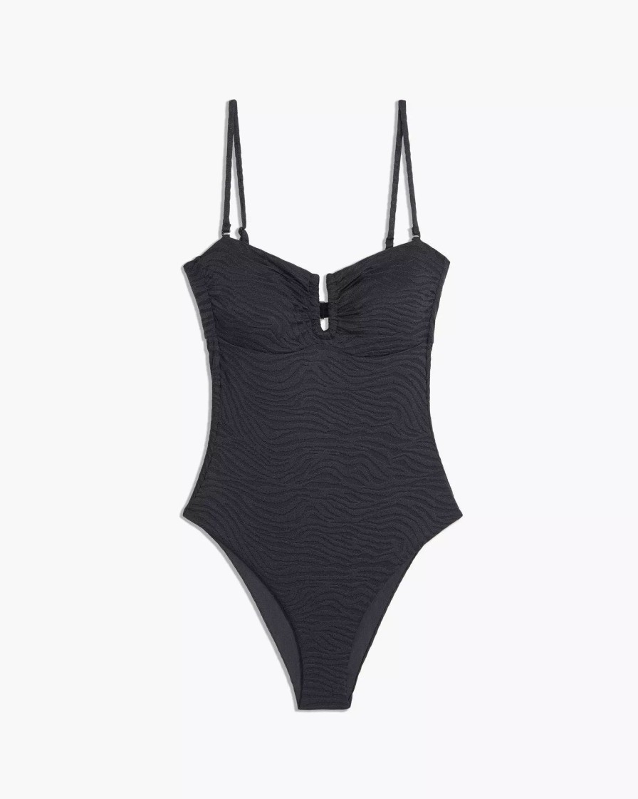 Swimwear * | Onia Pauline One Piece Black Zebra