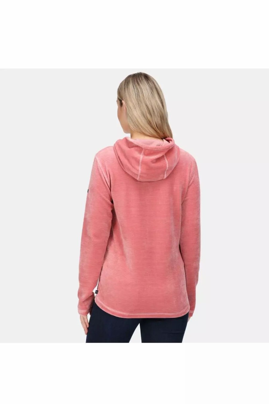 Sweatshirts & Sweaters * | Regatta Womens/Ladies Kyrielle Ribbed Velour Hoodie Dusty Rose