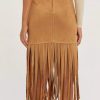 Skirts * | Crescent Letty Fringe Suede Skirt