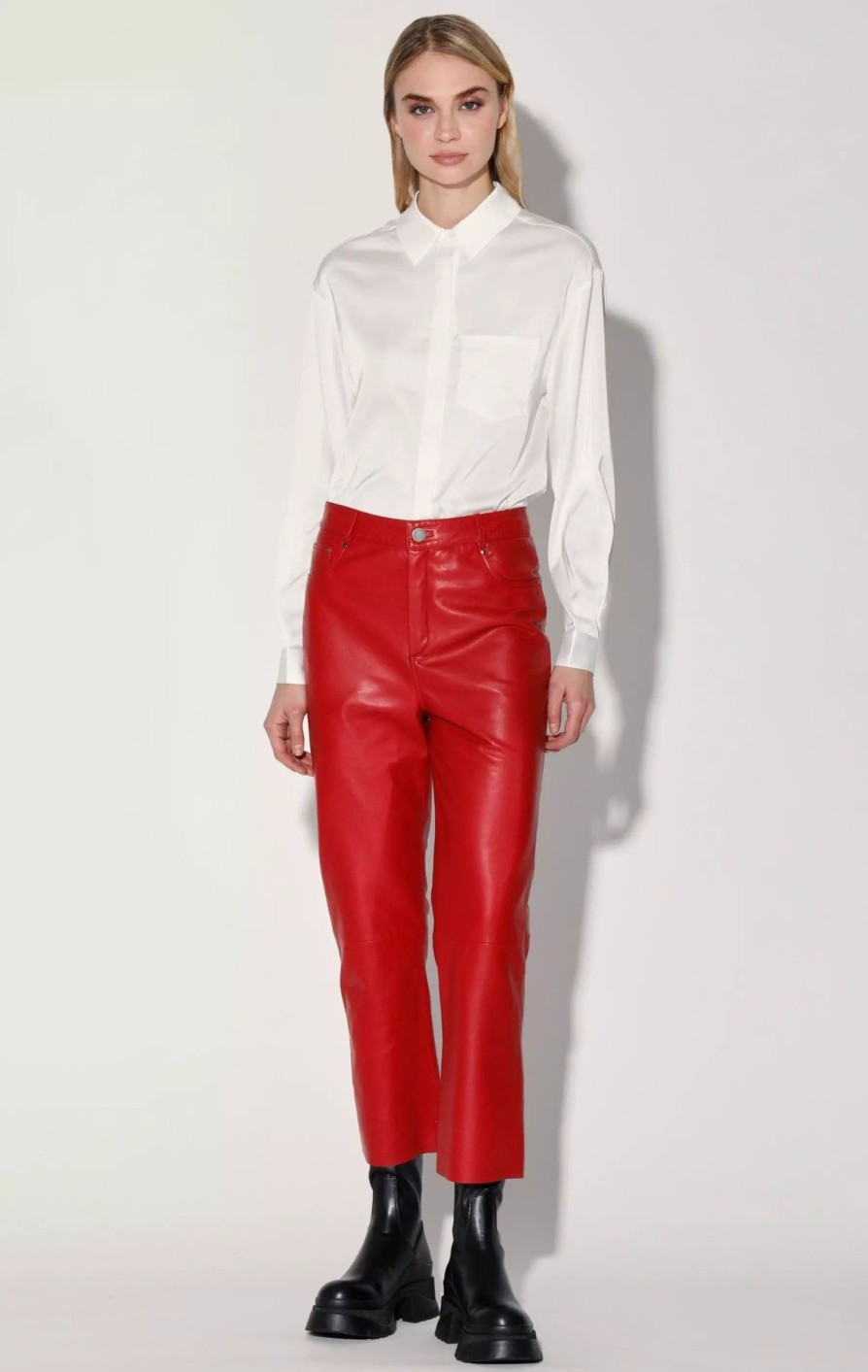 Bottoms * | Walter Baker Selma Pant, Red