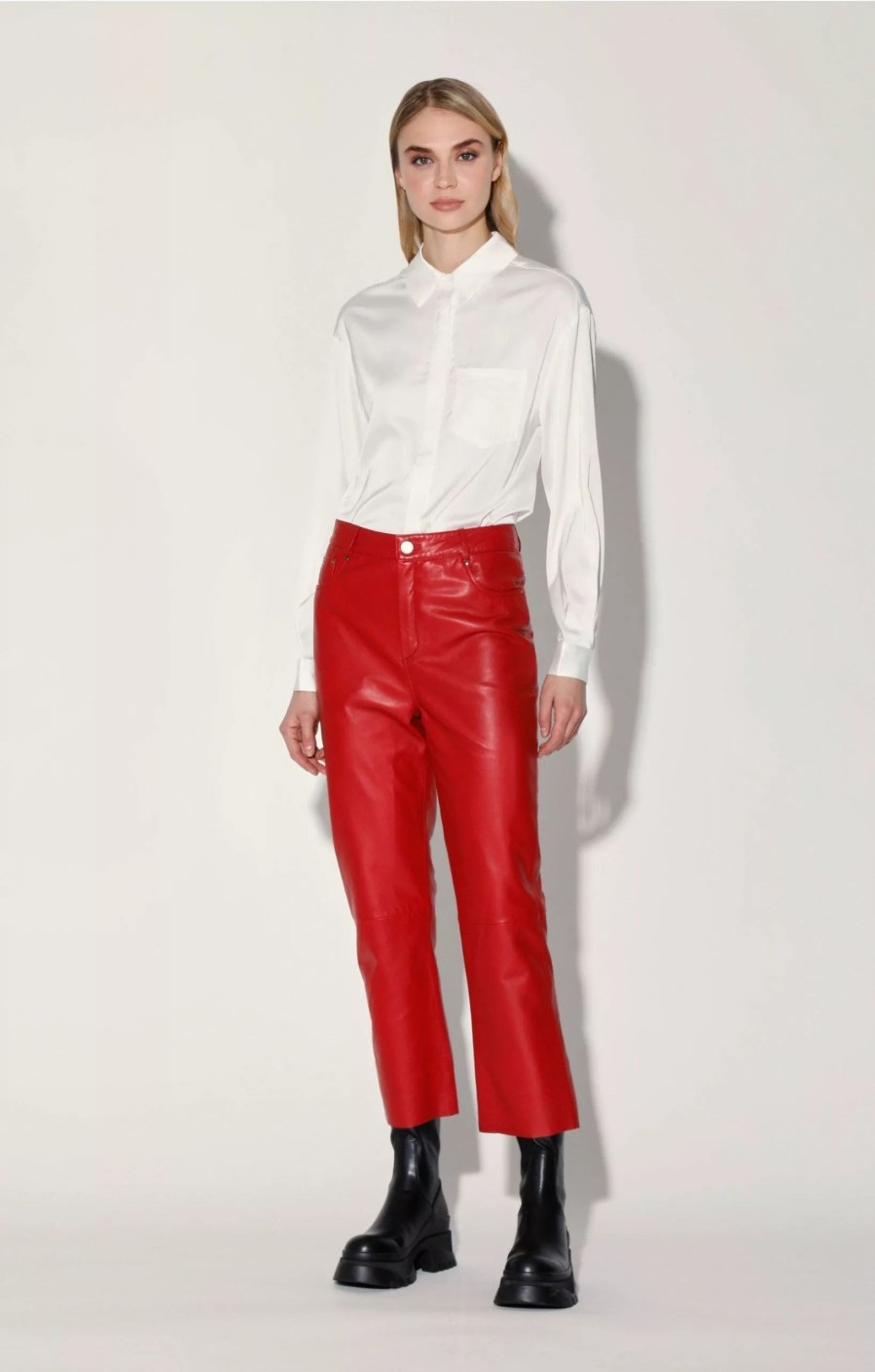 Bottoms * | Walter Baker Selma Pant, Red