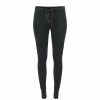 Bottoms * | Lezat Kelly Slim Lace-Up French Terry Organic Cotton Sweatpant Pants Black