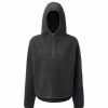 Sweatshirts & Sweaters * | Tridri Womens/Ladies Sherpa Fleece Quarter Zip Hoodie ( ) Charcoal Grey