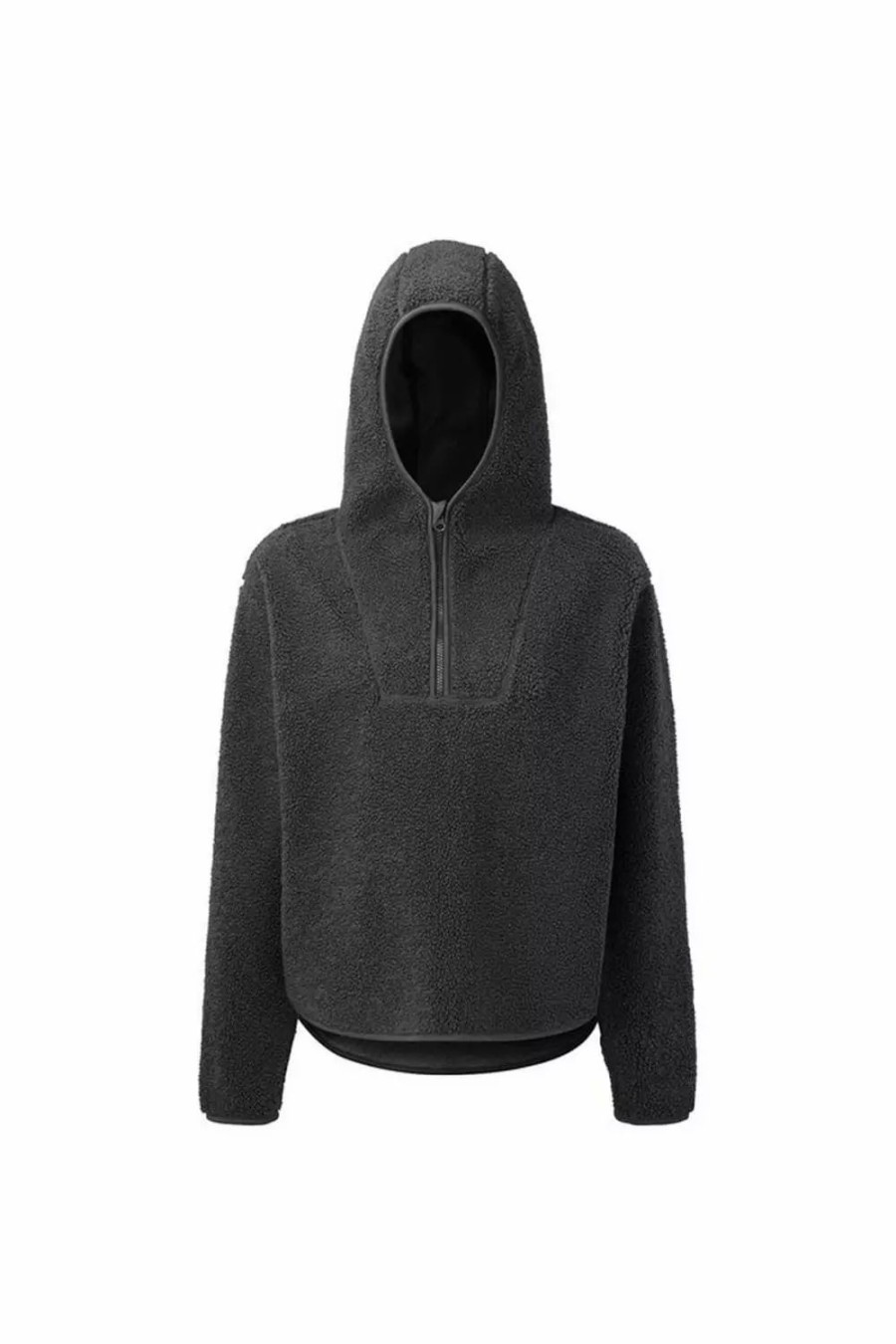 Sweatshirts & Sweaters * | Tridri Womens/Ladies Sherpa Fleece Quarter Zip Hoodie ( ) Charcoal Grey