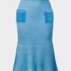 Skirts * | Andreeva Knit Skirt With Handmade Details Baby Blue