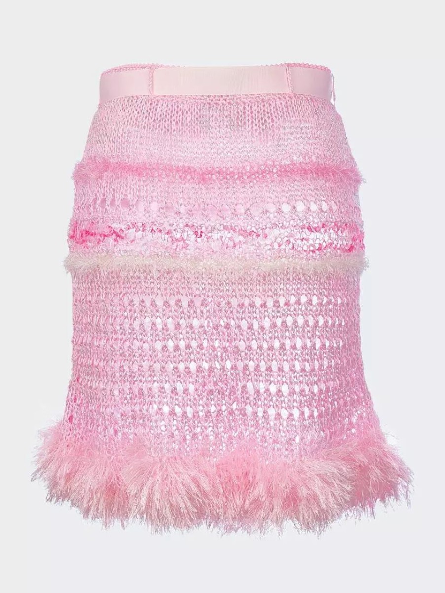 Skirts * | Andreeva Baby Handmade Knit Skirt Pink