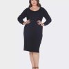 Sweatshirts & Sweaters * | White Mark Plus Size Destiny Sweater Dress