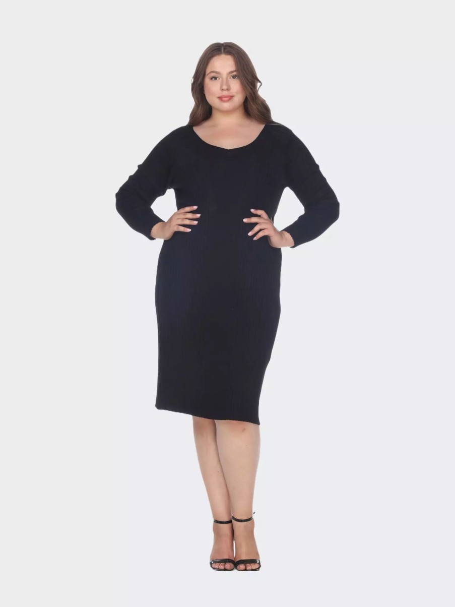 Sweatshirts & Sweaters * | White Mark Plus Size Destiny Sweater Dress