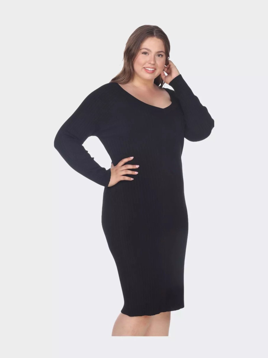 Sweatshirts & Sweaters * | White Mark Plus Size Destiny Sweater Dress