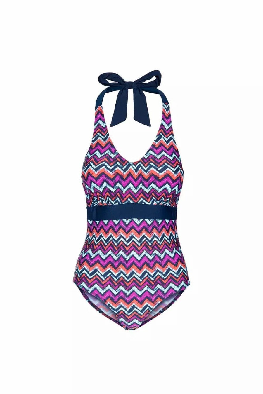 Swimwear * | Trespass Womens/Ladies Sheila Swimsuit ( ) Zigzag Print