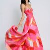 Dresses * | Hutch Mali Gown Pink Brushstroke