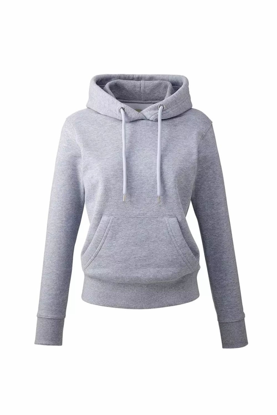 Sweatshirts & Sweaters * | Anthem Womens/Ladies Organic Hoodie ( ) Gray Marl