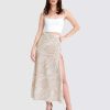 Skirts * | Belle & Bloom Ocean Drive Belted Maxi Skirt Taupe