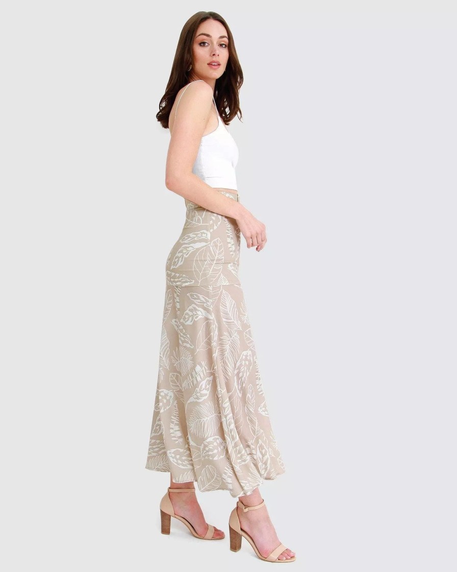 Skirts * | Belle & Bloom Ocean Drive Belted Maxi Skirt Taupe