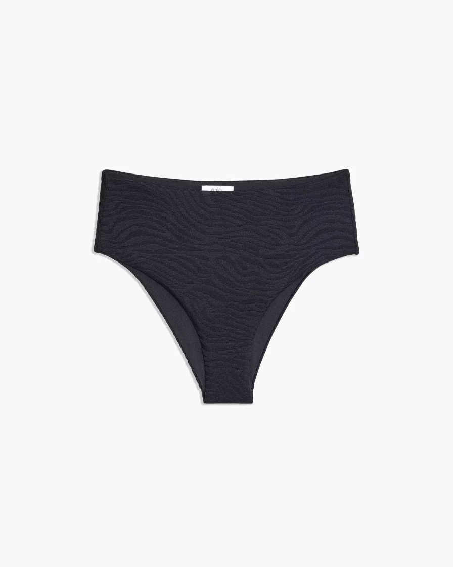 Swimwear * | Onia Sabrina Bikini Bottom Black Zebra